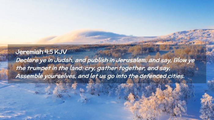Picture 02 - Jeremiah 4:5 KJV Desktop Wallpaper - Declare ye in Judah, and publish in Jerusalem; - Desktop Bible Verse Wallpaper