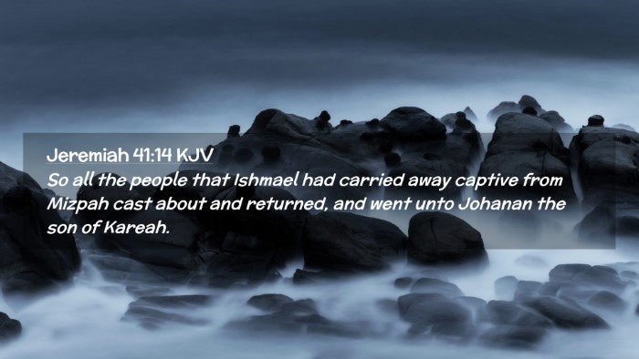 Picture 02 - Jeremiah 41:14 KJV Desktop Wallpaper - So all the people that Ishmael had carried away - Desktop Bible Verse Wallpaper