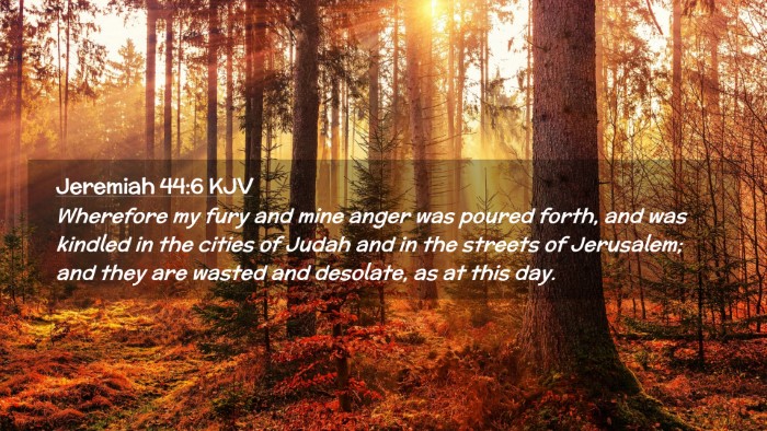 Picture 02 - Jeremiah 44:6 KJV Desktop Wallpaper - Wherefore my fury and mine anger was poured - Desktop Bible Verse Wallpaper