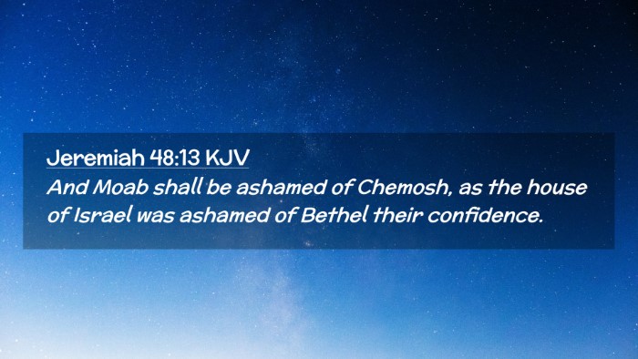 Picture 02 - Jeremiah 48:13 KJV Desktop Wallpaper - And Moab shall be ashamed of Chemosh, as the - Desktop Bible Verse Wallpaper