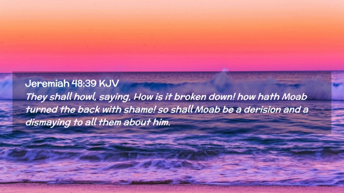 Picture 02 - Jeremiah 48:39 KJV Desktop Wallpaper - They shall howl, saying, How is it broken down! - Desktop Bible Verse Wallpaper