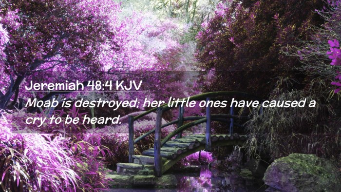Picture 02 - Jeremiah 48:4 KJV Desktop Wallpaper - Moab is destroyed; her little ones have caused a - Desktop Bible Verse Wallpaper