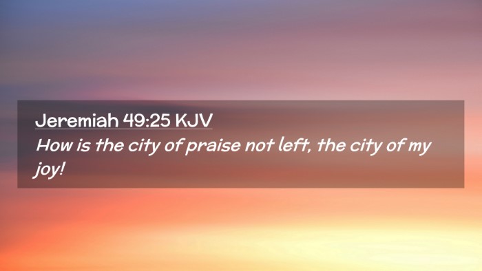 Picture 02 - Jeremiah 49:25 KJV Desktop Wallpaper - How is the city of praise not left, the city of - Desktop Bible Verse Wallpaper