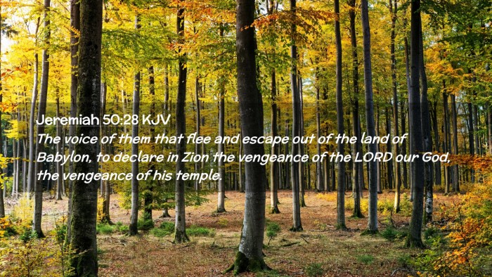 Picture 02 - Jeremiah 50:28 KJV Desktop Wallpaper - The voice of them that flee and escape out of the - Desktop Bible Verse Wallpaper