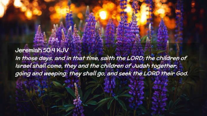 Picture 02 - Jeremiah 50:4 KJV Desktop Wallpaper - In those days, and in that time, saith the LORD, - Desktop Bible Verse Wallpaper