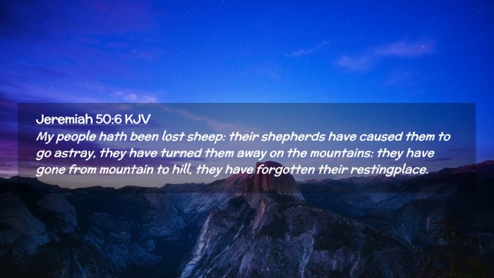 Picture 02 - Jeremiah 50:6 KJV Desktop Wallpaper - My people hath been lost sheep: their shepherds - Desktop Bible Verse Wallpaper