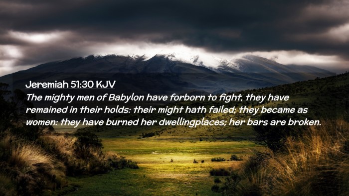 Picture 02 - Jeremiah 51:30 KJV Desktop Wallpaper - The mighty men of Babylon have forborn to fight, - Desktop Bible Verse Wallpaper