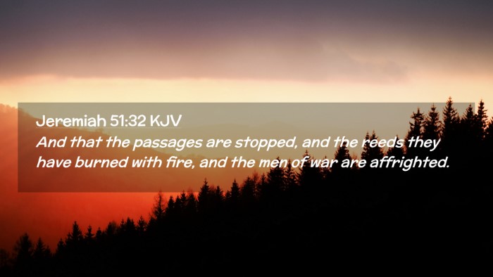 Picture 02 - Jeremiah 51:32 KJV Desktop Wallpaper - And that the passages are stopped, and the reeds - Desktop Bible Verse Wallpaper