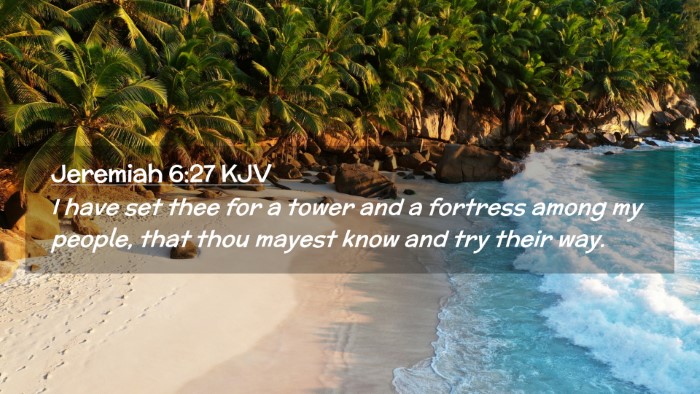 Picture 02 - Jeremiah 6:27 KJV Desktop Wallpaper - I have set thee for a tower and a fortress among - Desktop Bible Verse Wallpaper
