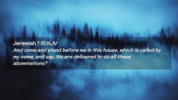 Picture 02 - Jeremiah 7:10 KJV Desktop Wallpaper - And come and stand before me in this house, which - Desktop Bible Verse Wallpaper