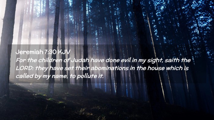 Picture 02 - Jeremiah 7:30 KJV Desktop Wallpaper - For the children of Judah have done evil in my - Desktop Bible Verse Wallpaper