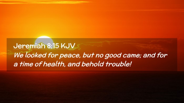 Picture 02 - Jeremiah 8:15 KJV Desktop Wallpaper - We looked for peace, but no good came; and for a - Desktop Bible Verse Wallpaper