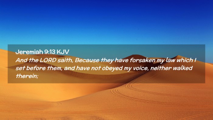 Picture 02 - Jeremiah 9:13 KJV Desktop Wallpaper - And the LORD saith, Because they have forsaken my - Desktop Bible Verse Wallpaper