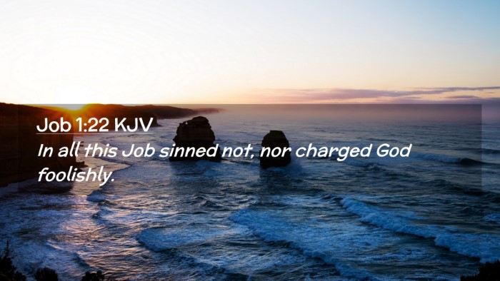 Picture 02 - Job 1:22 KJV Desktop Wallpaper - In all this Job sinned not, nor charged God - Desktop Bible Verse Wallpaper