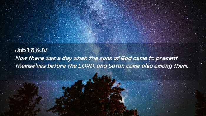Picture 02 - Job 1:6 KJV Desktop Wallpaper - Now there was a day when the sons of God came to - Desktop Bible Verse Wallpaper