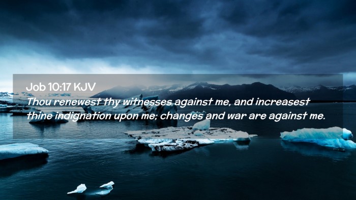 Picture 02 - Job 10:17 KJV Desktop Wallpaper - Thou renewest thy witnesses against me, and - Desktop Bible Verse Wallpaper