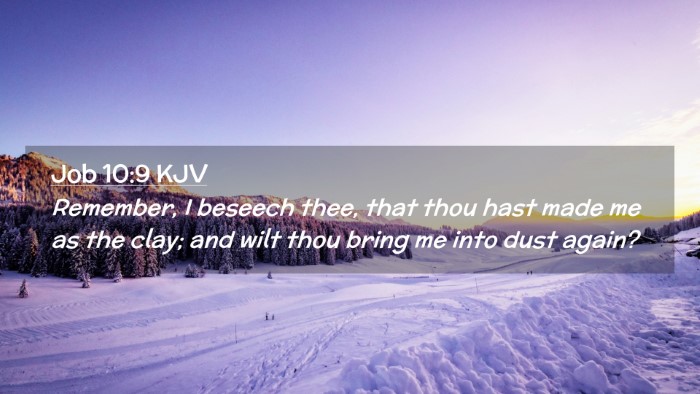 Picture 02 - Job 10:9 KJV Desktop Wallpaper - Remember, I beseech thee, that thou hast made me - Desktop Bible Verse Wallpaper