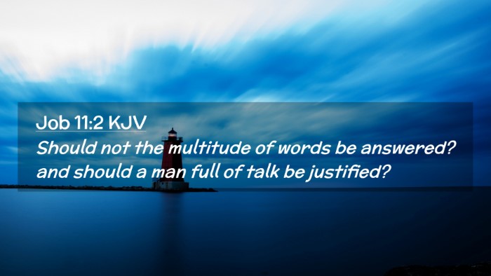 Picture 02 - Job 11:2 KJV Desktop Wallpaper - Should not the multitude of words be answered? - Desktop Bible Verse Wallpaper