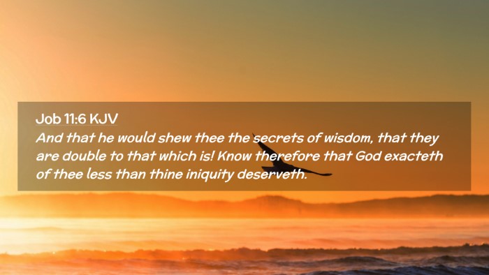 Picture 02 - Job 11:6 KJV Desktop Wallpaper - And that he would shew thee the secrets of - Desktop Bible Verse Wallpaper