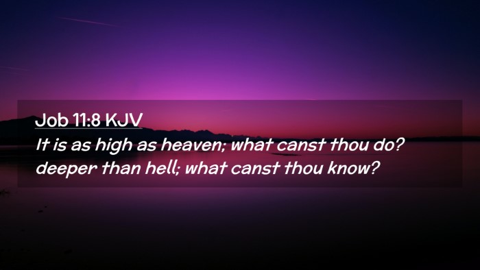 Picture 02 - Job 11:8 KJV Desktop Wallpaper - It is as high as heaven; what canst thou do? - Desktop Bible Verse Wallpaper