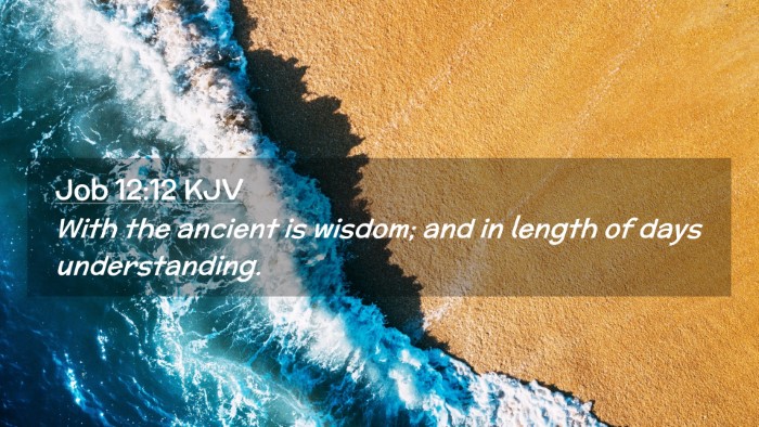 Picture 02 - Job 12:12 KJV Desktop Wallpaper - With the ancient is wisdom; and in length of days - Desktop Bible Verse Wallpaper