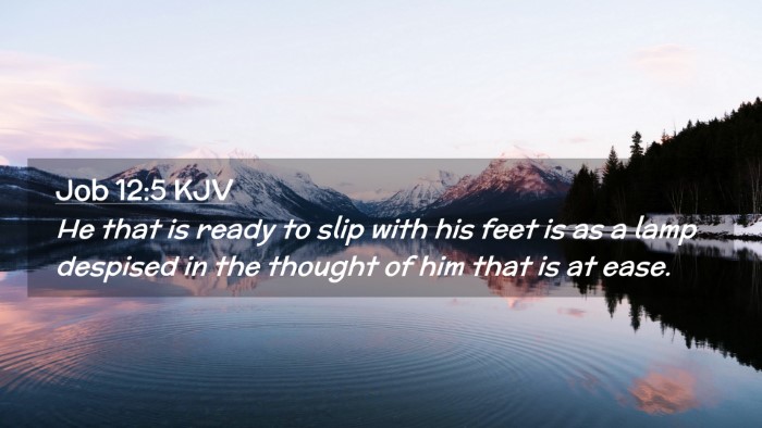 Picture 02 - Job 12:5 KJV Desktop Wallpaper - He that is ready to slip with his feet is as a - Desktop Bible Verse Wallpaper