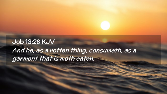 Picture 02 - Job 13:28 KJV Desktop Wallpaper - And he, as a rotten thing, consumeth, as a - Desktop Bible Verse Wallpaper