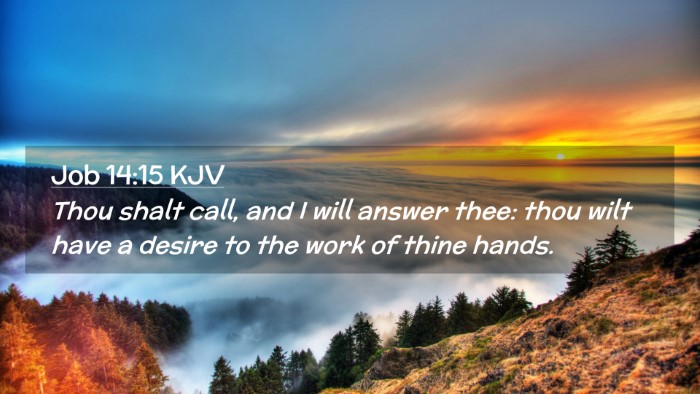 Picture 02 - Job 14:15 KJV Desktop Wallpaper - Thou shalt call, and I will answer thee: thou - Desktop Bible Verse Wallpaper