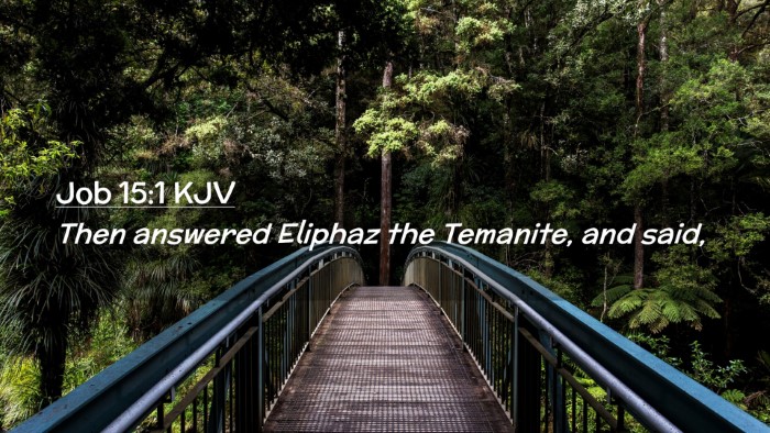 Picture 02 - Job 15:1 KJV Desktop Wallpaper - Then answered Eliphaz the Temanite, and - Desktop Bible Verse Wallpaper