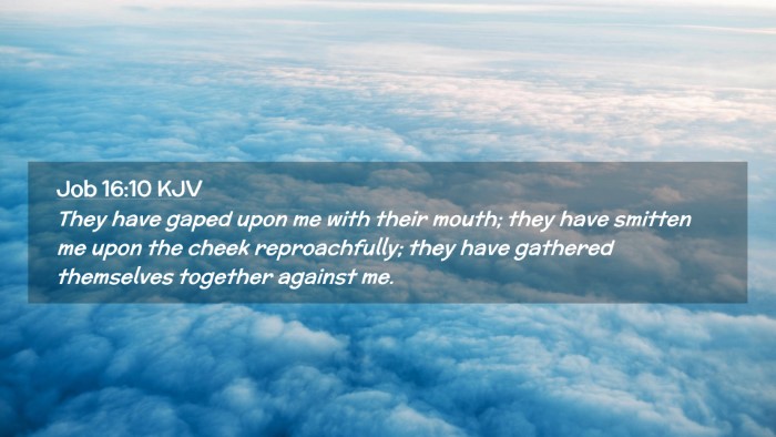 Picture 02 - Job 16:10 KJV Desktop Wallpaper - They have gaped upon me with their mouth; they - Desktop Bible Verse Wallpaper