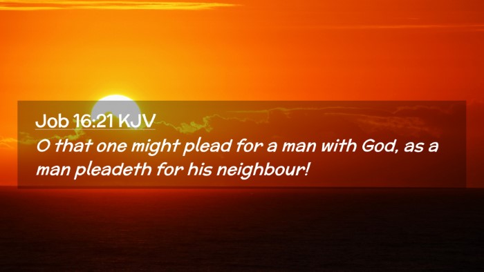 Picture 02 - Job 16:21 KJV Desktop Wallpaper - O that one might plead for a man with God, as a - Desktop Bible Verse Wallpaper