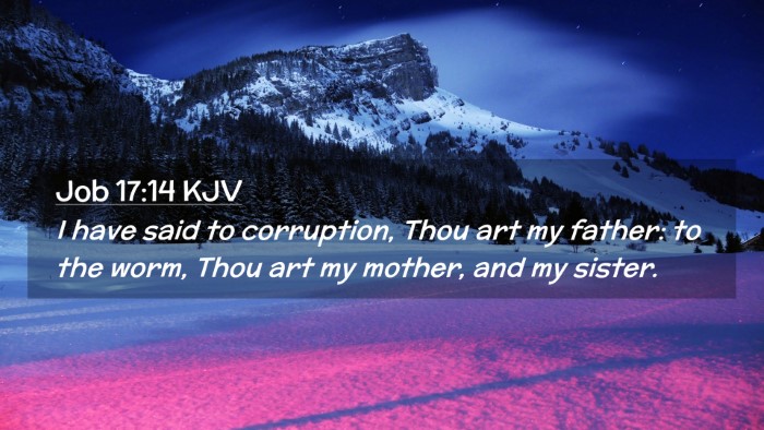 Picture 02 - Job 17:14 KJV Desktop Wallpaper - I have said to corruption, Thou art my father: to - Desktop Bible Verse Wallpaper