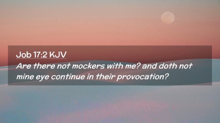 Picture 02 - Job 17:2 KJV Desktop Wallpaper - Are there not mockers with me? and doth not mine - Desktop Bible Verse Wallpaper
