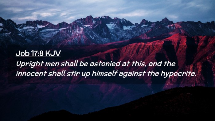 Picture 02 - Job 17:8 KJV Desktop Wallpaper - Upright men shall be astonied at this, and the - Desktop Bible Verse Wallpaper