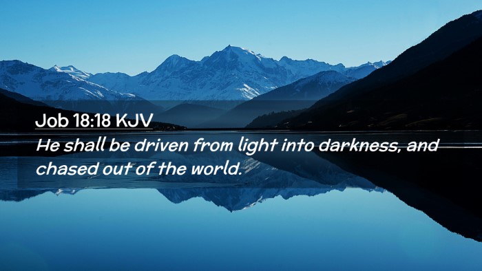 Picture 02 - Job 18:18 KJV Desktop Wallpaper - He shall be driven from light into darkness, and - Desktop Bible Verse Wallpaper