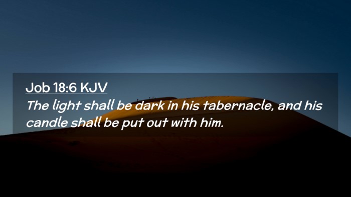 Picture 02 - Job 18:6 KJV Desktop Wallpaper - The light shall be dark in his tabernacle, and - Desktop Bible Verse Wallpaper