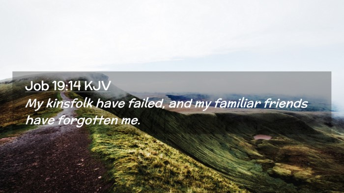 Picture 02 - Job 19:14 KJV Desktop Wallpaper - My kinsfolk have failed, and my familiar friends - Desktop Bible Verse Wallpaper