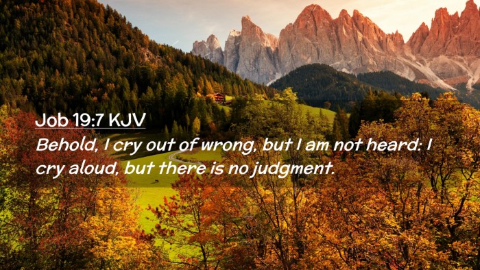 Picture 02 - Job 19:7 KJV Desktop Wallpaper - Behold, I cry out of wrong, but I am not heard: I - Desktop Bible Verse Wallpaper
