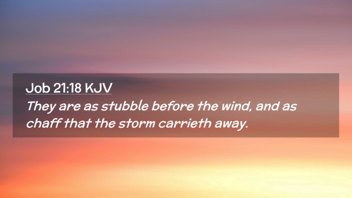 Picture 02 - Job 21:18 KJV Desktop Wallpaper - They are as stubble before the wind, and as chaff - Desktop Bible Verse Wallpaper