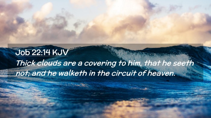 Picture 02 - Job 22:14 KJV Desktop Wallpaper - Thick clouds are a covering to him, that he seeth - Desktop Bible Verse Wallpaper
