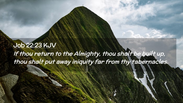 Picture 02 - Job 22:23 KJV Desktop Wallpaper - If thou return to the Almighty, thou shalt be - Desktop Bible Verse Wallpaper