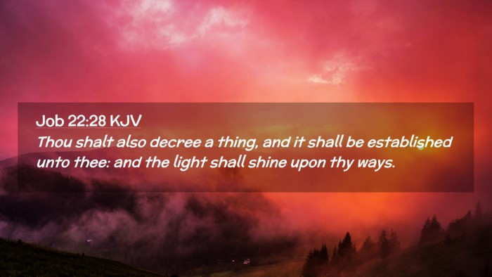 Picture 02 - Job 22:28 KJV Desktop Wallpaper - Thou shalt also decree a thing, and it shall be - Desktop Bible Verse Wallpaper