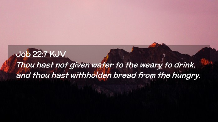 Picture 02 - Job 22:7 KJV Desktop Wallpaper - Thou hast not given water to the weary to drink, - Desktop Bible Verse Wallpaper