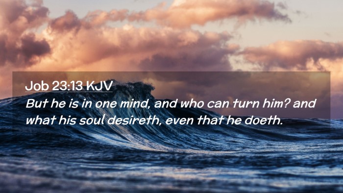 Picture 02 - Job 23:13 KJV Desktop Wallpaper - But he is in one mind, and who can turn him? and - Desktop Bible Verse Wallpaper