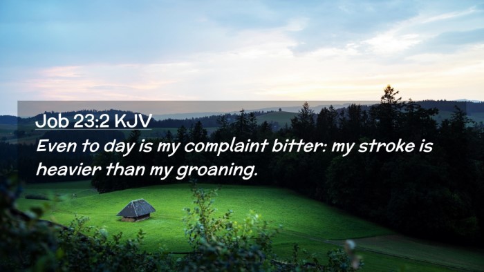 Picture 02 - Job 23:2 KJV Desktop Wallpaper - Even to day is my complaint bitter: my stroke is - Desktop Bible Verse Wallpaper