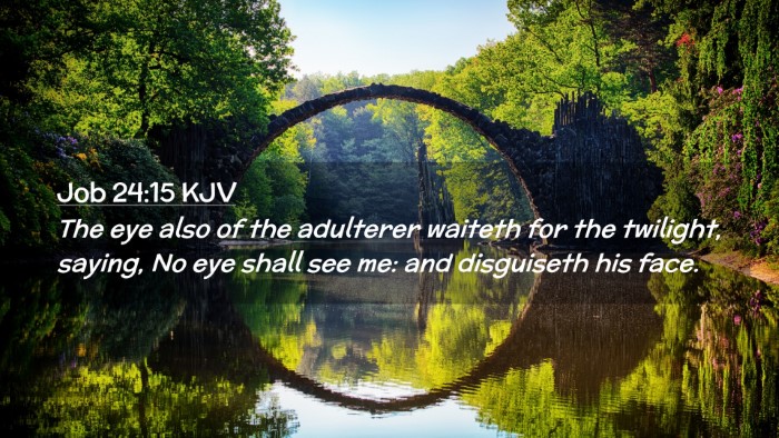 Picture 02 - Job 24:15 KJV Desktop Wallpaper - The eye also of the adulterer waiteth for the - Desktop Bible Verse Wallpaper