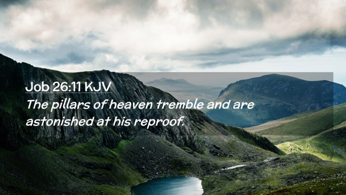 Picture 02 - Job 26:11 KJV Desktop Wallpaper - The pillars of heaven tremble and are astonished - Desktop Bible Verse Wallpaper