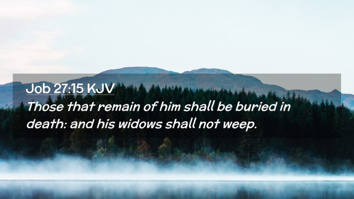 Picture 02 - Job 27:15 KJV Desktop Wallpaper - Those that remain of him shall be buried in - Desktop Bible Verse Wallpaper