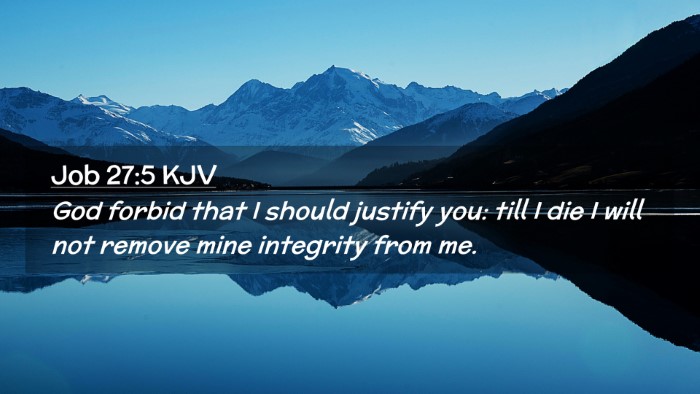 Picture 02 - Job 27:5 KJV Desktop Wallpaper - God forbid that I should justify you: till I die - Desktop Bible Verse Wallpaper