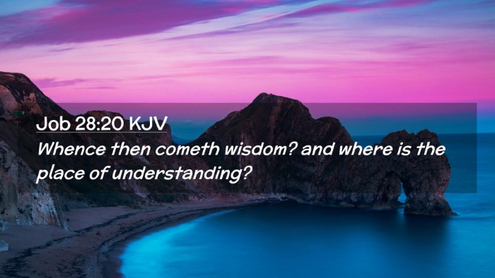 Picture 02 - Job 28:20 KJV Desktop Wallpaper - Whence then cometh wisdom? and where is the place - Desktop Bible Verse Wallpaper